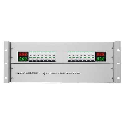 奧盛 機(jī)柜配電單元PDU 4U配電箱 施耐德交流1P空開(kāi) 電流電壓表 雙路