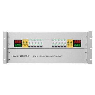 奧盛 機(jī)柜配電單元PDU 4U配電箱 施耐德交流1P空開(kāi) 防雷電流電壓表 雙路