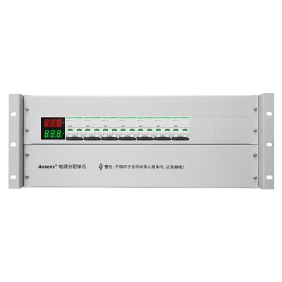 奧盛 機(jī)柜配電單元PDU 4U配電箱施耐德交流2P空開(kāi) 電流電壓表 單路