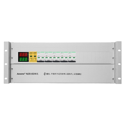 奧盛 機(jī)柜配電單元PDU 4U配電箱施耐德交流2P空開(kāi) 防雷電流電壓表 單路
